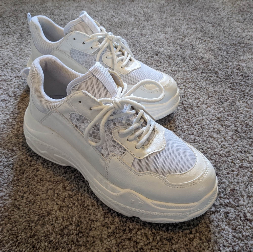 Wanted White Sneakers Size 8.5